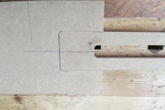 Hals-Tasche und Hals als Schablone zusammenführen und testen