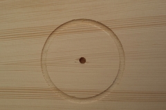 Cavaquinho bauen, Nut für Rosette in Decke gefräst
