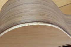 Cavaquinho bauen, Falz für Binding gefräst