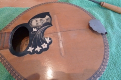 Mandoline restaurieren, Riss in Decke