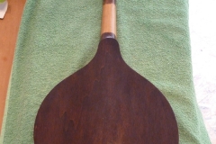 Mandoline restaurieren, fertig polierte Rückseite