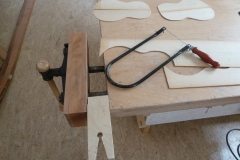 Ukulele bauen, Decke und Boden sägen