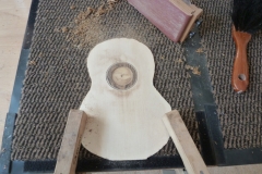 Ukulele bauen, Rosette fertig eingelegt