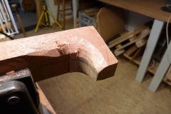 Ukulele bauen, Halsfuß schnitzen