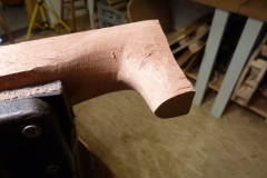 Ukulele bauen, Halsfuß schnitzen