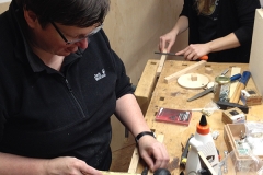 WS Cajon bauen, Kleinteile bearbeiten