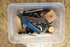 Cigarbox-Guitar, meine Sammlung mit Schrottteilen